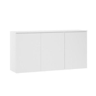 Armário Aéreo 120cm 3 Portas Dora Luciane Móveis Branco/branco Supremo