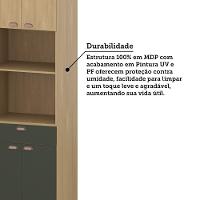 Paneleiro 70cm 3 Portas 1 Gaveta Com Espaço Para Micro-ondas Freijó/freijó Brasil/verde Amalfi - 5