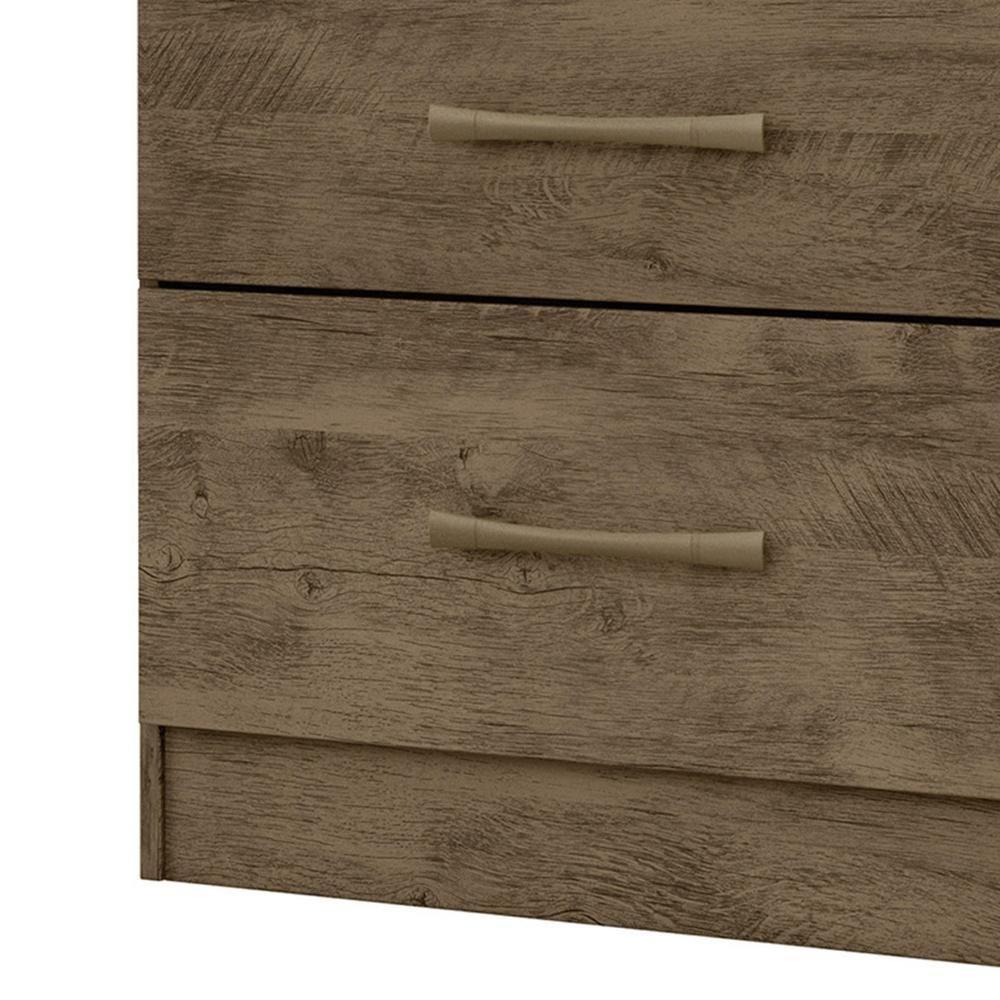 Cômoda Para Quarto 61cm Com 4 Gavetas Miriad Castanho Wood Z17 - Mpozenato - 6