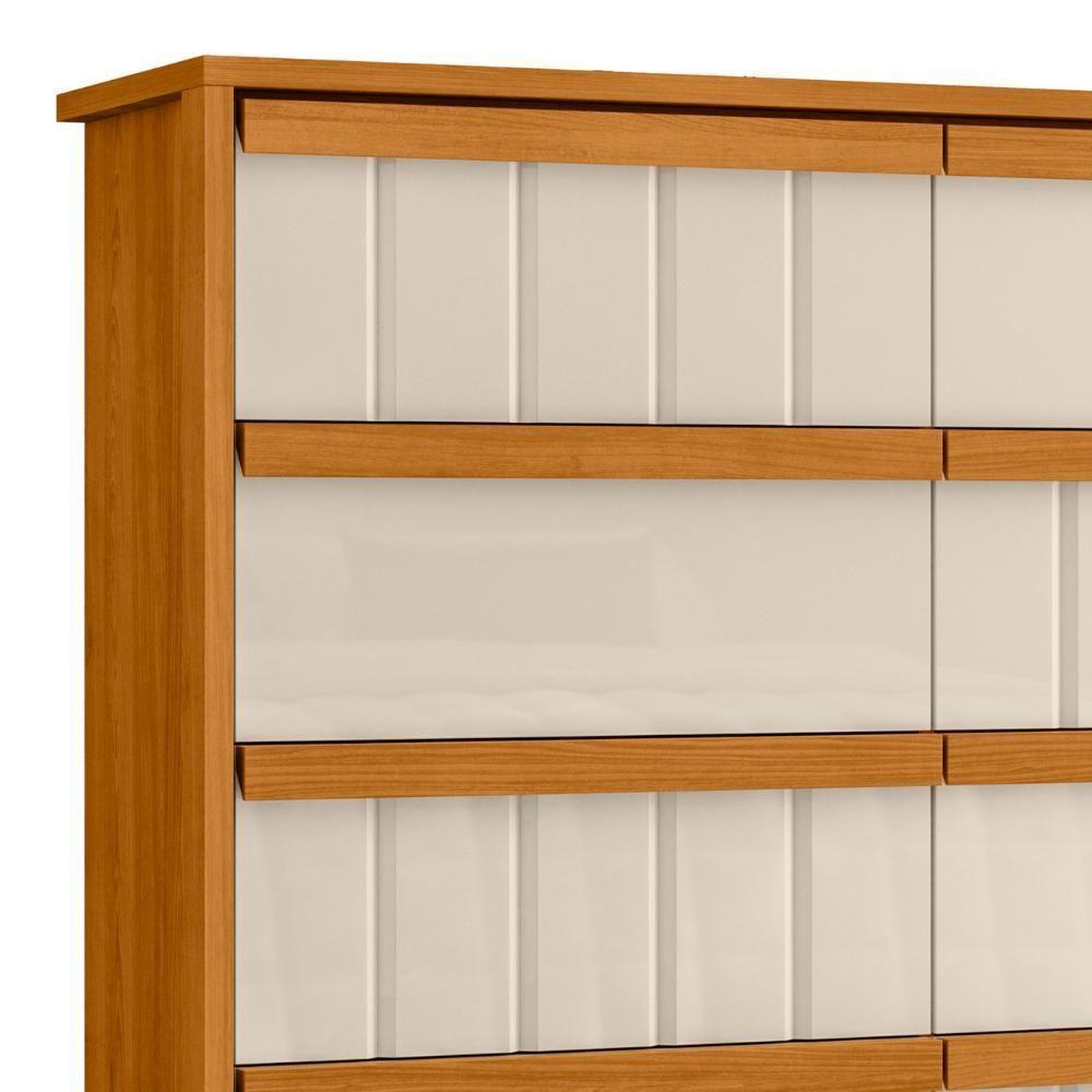 Cômoda Para Quarto Com 8 Gavetas 136cm Avila Off/cinamomo Z10 - Mpozenato - 5