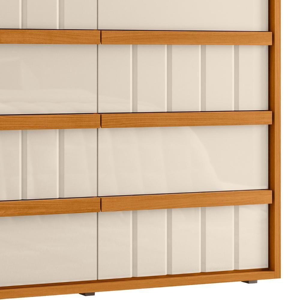 Cômoda Para Quarto Com 8 Gavetas 136cm Avila Off/cinamomo Z10 - Mpozenato - 6