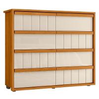 Cômoda Para Quarto Com 8 Gavetas 136cm Avila Off/cinamomo Z10 - Mpozenato - 1