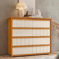 Cômoda Para Quarto Com 8 Gavetas 136cm Avila Off/cinamomo Z10 - Mpozenato - 2