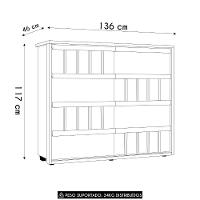 Cômoda Para Quarto Com 8 Gavetas 136cm Avila Off/cinamomo Z10 - Mpozenato