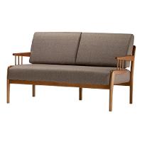 Sofá Pinau Ozki 2 Lugares 140 Cm (largura) Tecido Verde C Madeira Eucalipto Cedro - 1