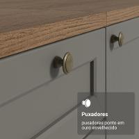 Armário De Cozinha Completa 280 Cm Vik Madesa 01 Rustic/cinza - 6