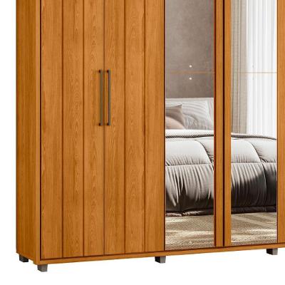Guarda Roupa Casal Vibe Cinamomo Z10 6 Portas de Bater 4 Gavetas Cinamomo Mpozenato