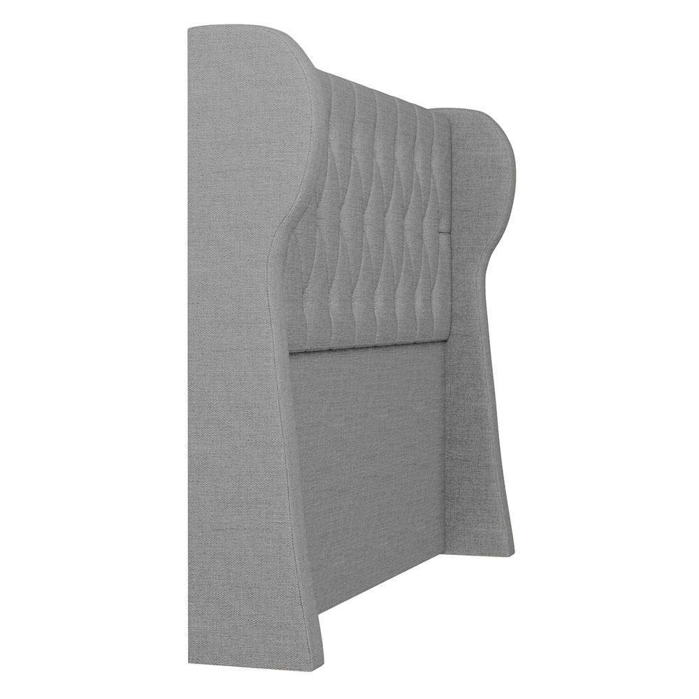 Cabeceira Casal Queen Cama Box 160cm Malva Z04 Linho Cinza - Mpozenato - 7