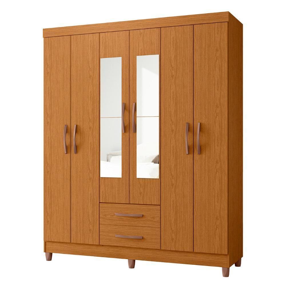 Guarda Roupa Solteiro 154cm Com Espelho Dony A02 Cinamomo - Mpozenato - 1