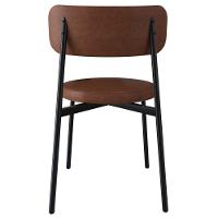 Cadeira De Jantar Estofada Kit 6 Nyka M25 Sintético Marrom - Mpozenato - 7