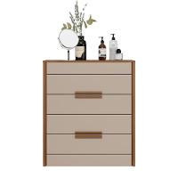 Cômoda Para Quarto 86cm Com 4 Gavetas Pavia Carvalho/fendi Z17 - Mpozenato - 5