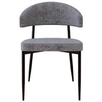 Cadeira De Jantar Estofada Fixa Chloe M25 Linho Lautrec Cinza - Mpozenato - 5