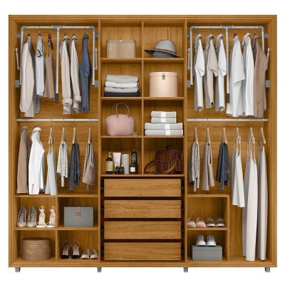 Guarda Roupa Casal Vibe Opala-Cumaru Z10 6 Portas de Bater 4 Gavetas Opala-Cumaru