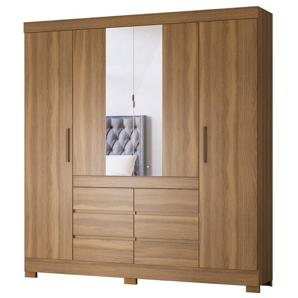 Guarda Roupa Casal 4 Portas 6 Gavetas Cadis D02 Amendola Touch - Mpozenato - 1