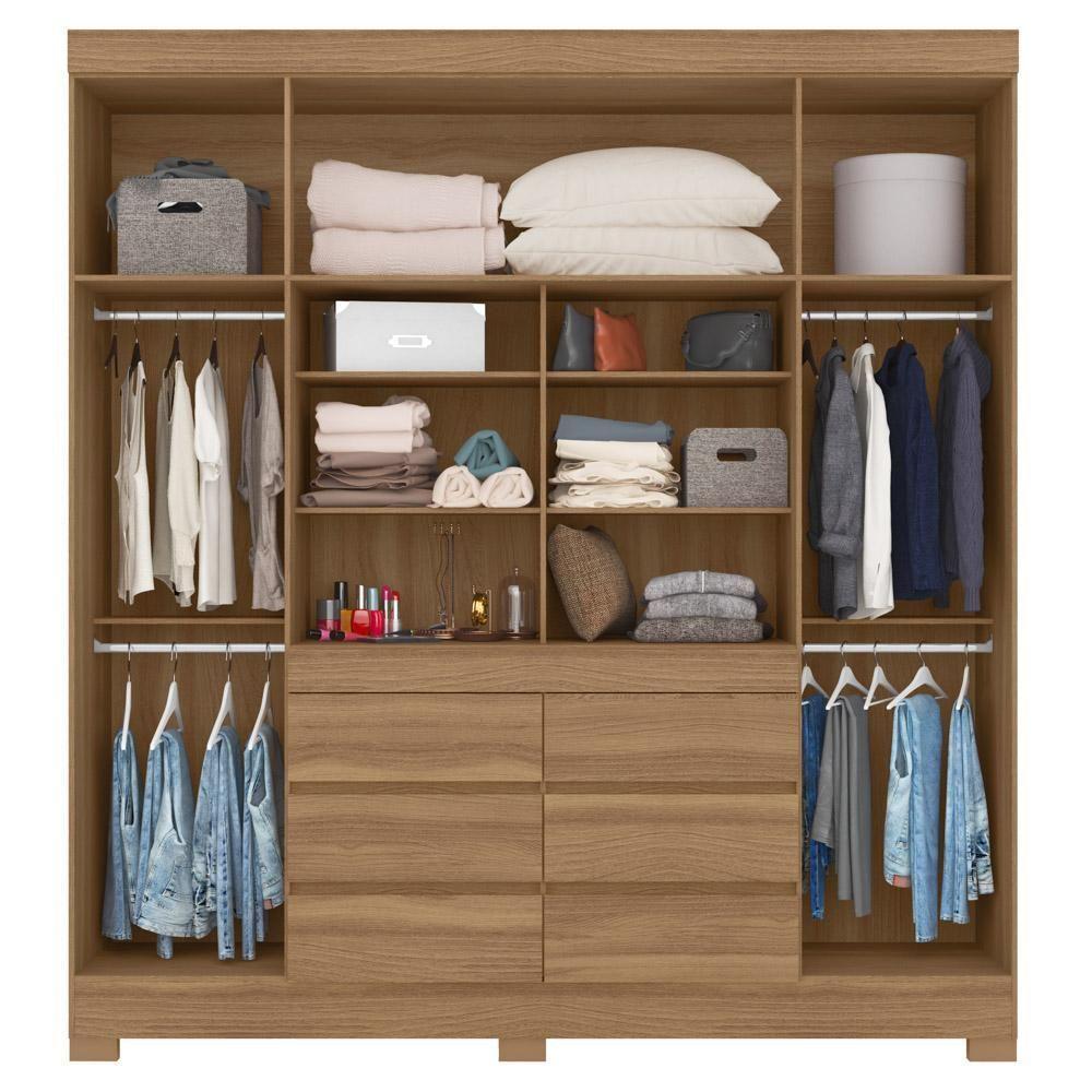 Guarda Roupa Casal 4 Portas 6 Gavetas Cadis D02 Amendola Touch - Mpozenato - 3