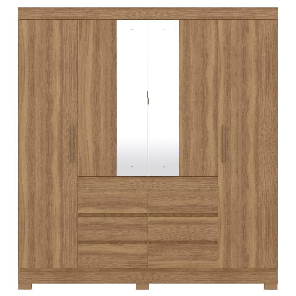 Guarda Roupa Casal 4 Portas 6 Gavetas Cadis D02 Amendola Touch - Mpozenato - 5