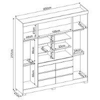 Guarda Roupa Casal 4 Portas 6 Gavetas Cadis D02 Amendola Touch - Mpozenato