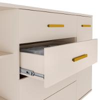 Cômoda Infantil Com Cantoneira E 4 Gavetas 100% Mdf New Lorena Off White - Phoenix - 9