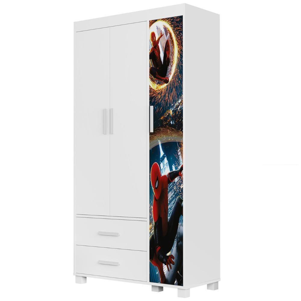 Guarda Roupa Infantil 89cm Com 3 Portas Herói Aranha Z53 - Mpozenato - 1