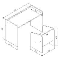Escrivaninha Infantil Com Banqueta Montessoriano Meu Fofinho A05 Branco - Mpozenato