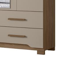 Guarda Roupa Casal 160cm Com Espelho Cancum Carvalho/fendi Z17 - Mpozenato - 6