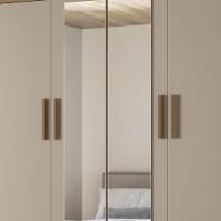 Guarda Roupa Casal 160cm Com Espelho Cancum Carvalho/fendi Z17 - Mpozenato - 7