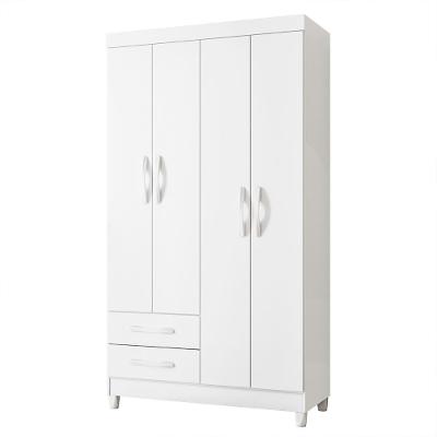 Guarda Roupa Solteiro 103cm 4 Portas Dony Flex A02 Branco - Mpozenato