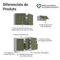 Armário De Cozinha Compacta 180 Cm Vik Madesa 02 Branco/verde - 10