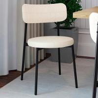 Cadeira De Jantar Estofada Kit 2 Nyka M25 Linho Palha - Mpozenato - 2