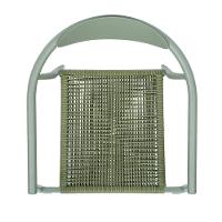 Kit 4 Cadeiras Empilhável Isla Fratini Em Alumínio Verde Assento Com Trama De Corda Náutica Verde - 5