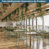 Kit 4 Cadeiras Empilhável Isla Fratini Em Alumínio Verde Assento Com Trama De Corda Náutica Verde - 7