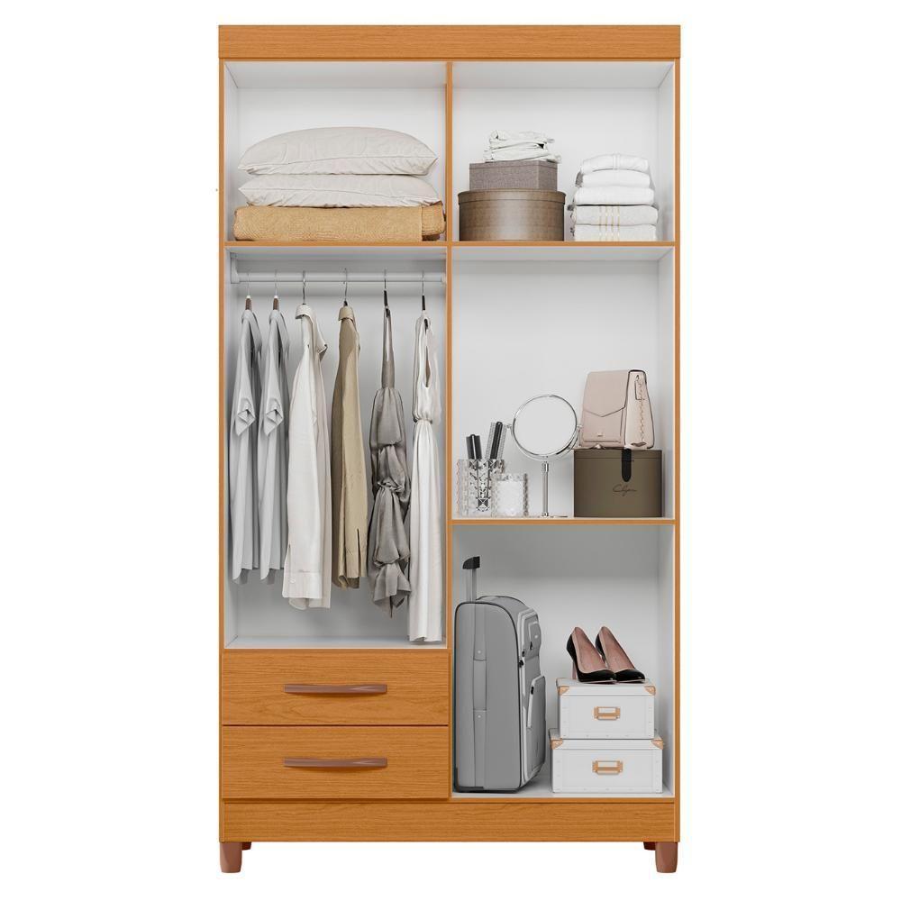 Guarda Roupa Solteiro 103cm Com Espelho Dony A02 Cinamomo - Mpozenato - 5