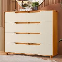 Cômoda Para Quarto 8 Gavetas 136cm Doble Flex Off/cinamomo - Albatroz - 3