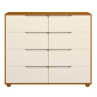 Cômoda Para Quarto 8 Gavetas 136cm Doble Flex Off/cinamomo - Albatroz - 8