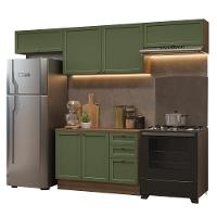 Armário De Cozinha Completa 280 Cm Vik Madesa 01 Rustic/verde - 2
