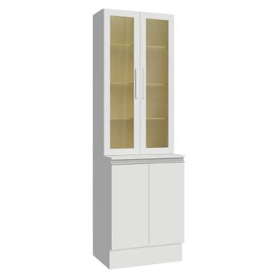 Kit Balcão + Cristaleira 60 Cm Smart Madesa Branco