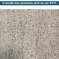 Sofá Blendi Ozki 220 Cm Madeira Eucalipto Cedro Tecido Composê Cinza E Bege Corda Redonda Canela - 5