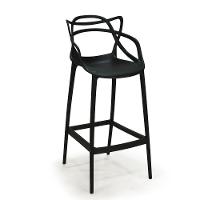 Kit 5 Banqueta Alta Allegra Com Encosto Design Cozinha/bancada - Preto - 2