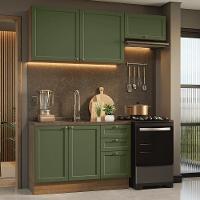 Armário De Cozinha Compacta 180 Cm Vik Madesa 02 Rustic/verde - 1