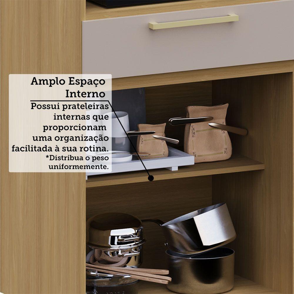 Paneleiro 70cm 4 Pts 1 Gav C/ Nicho Micro-ondas Elegance Luc Freijó/cinammon - 8