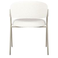 Kit 2 Cadeiras Com Braços Toulouse Júlia Mara Fratini Tecido Bouclé Nude Base Aço Carbono Champagne - 2