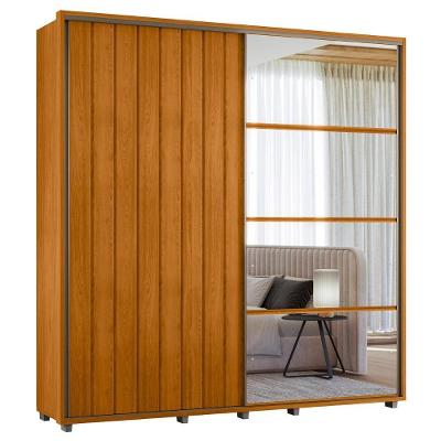 Guarda Roupa Casal Verbena Cinamomo Z10 2 Portas de Correr 4 Gavetas Cinamomo Mpozenato