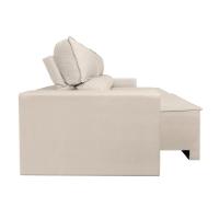 Sofá Reclinável Retrátil 2 Lugares Com Molas Balaqui Decor Bege - 8