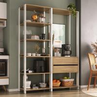 Armário De Cozinha Modulada Compacta 135cm 2 Peças Com 2 Gavetas Multimóveis Mp2284 Branco/madeirado - 1