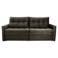 Sofá Cama Reclinável 2 Lugares 220cm Nayla Veludo Turkey Marrom Matrix Veludo Turkey Marrom