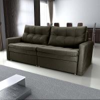 Sofá Cama Reclinável 2 Lugares 220cm Nayla Veludo Turkey Marrom Matrix Veludo Turkey Marrom - 7