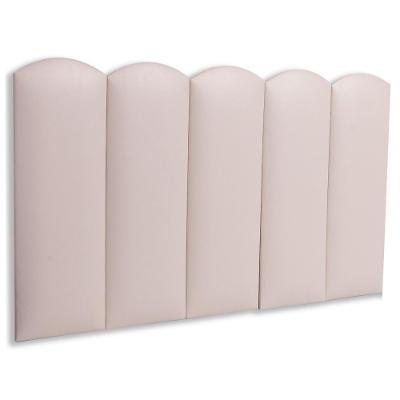 Cabeceira Solteiro Kit 5 Placas Modelo Nuvem - Courino Marfim / Off White