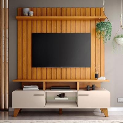 Painel Tv 60 Pol 160cm E Bancada Essenza Cinamomo/off - Hb Móveis