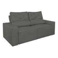 Sofá Reclinável Retrátil 3 Lugares Luxo C- Molas Balaqui Cinza - 7