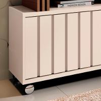 Rack Bancada De Tv 50 Pol 136cm Briz Castanho/off White - Hb Móveis - 5